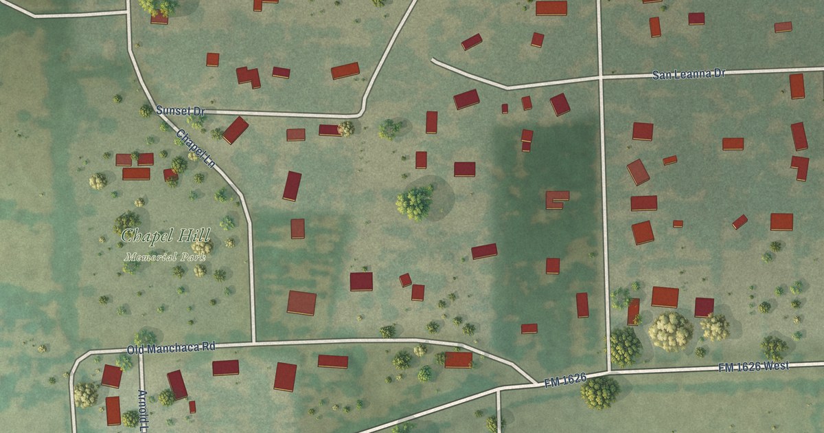 Map of San Leanna, Texas in 2026