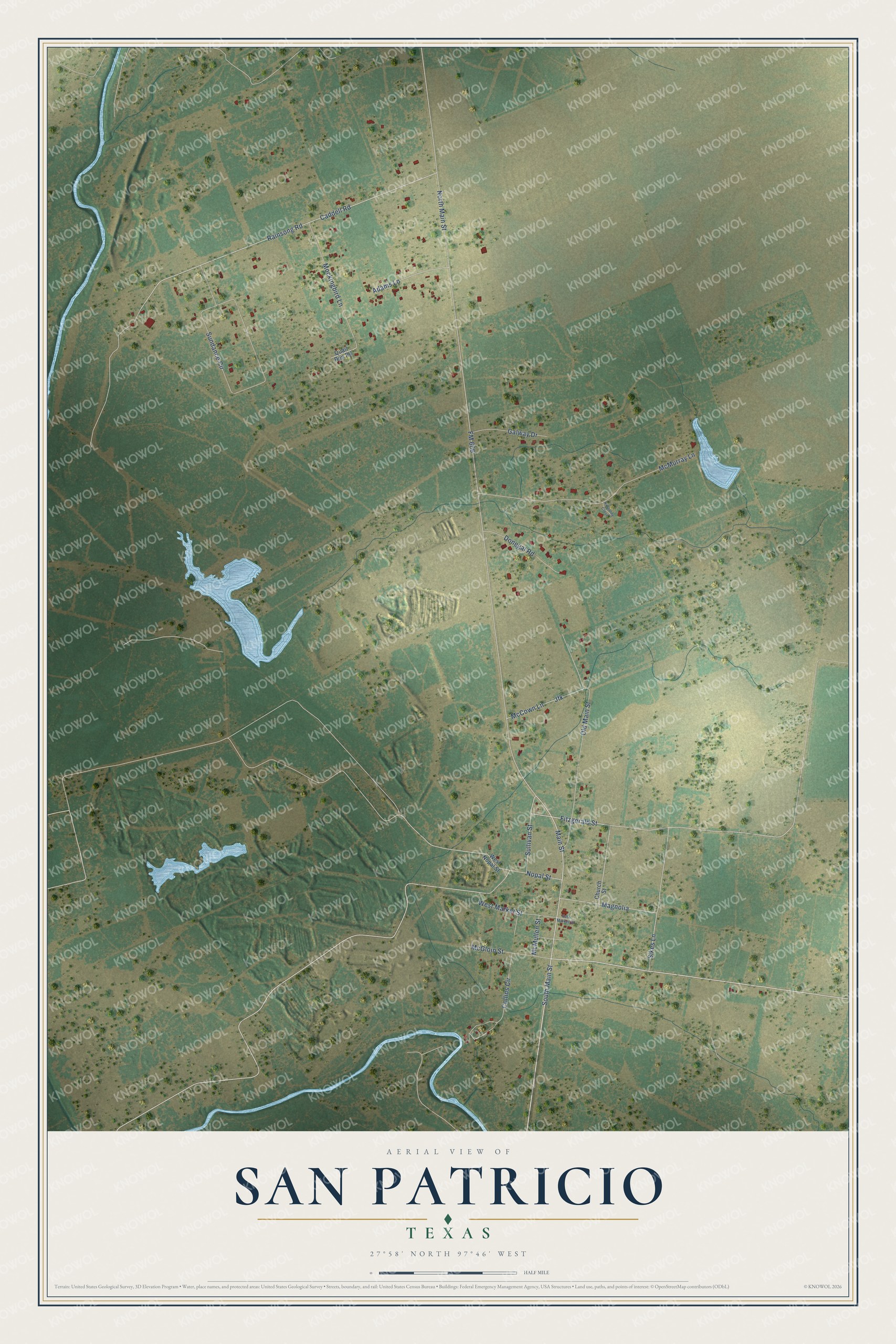Watermarked full-map preview of San Patricio, Texas