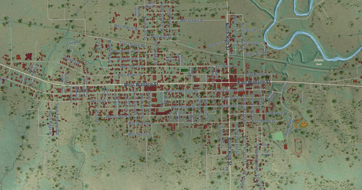 Map of San Saba, Texas in 2026