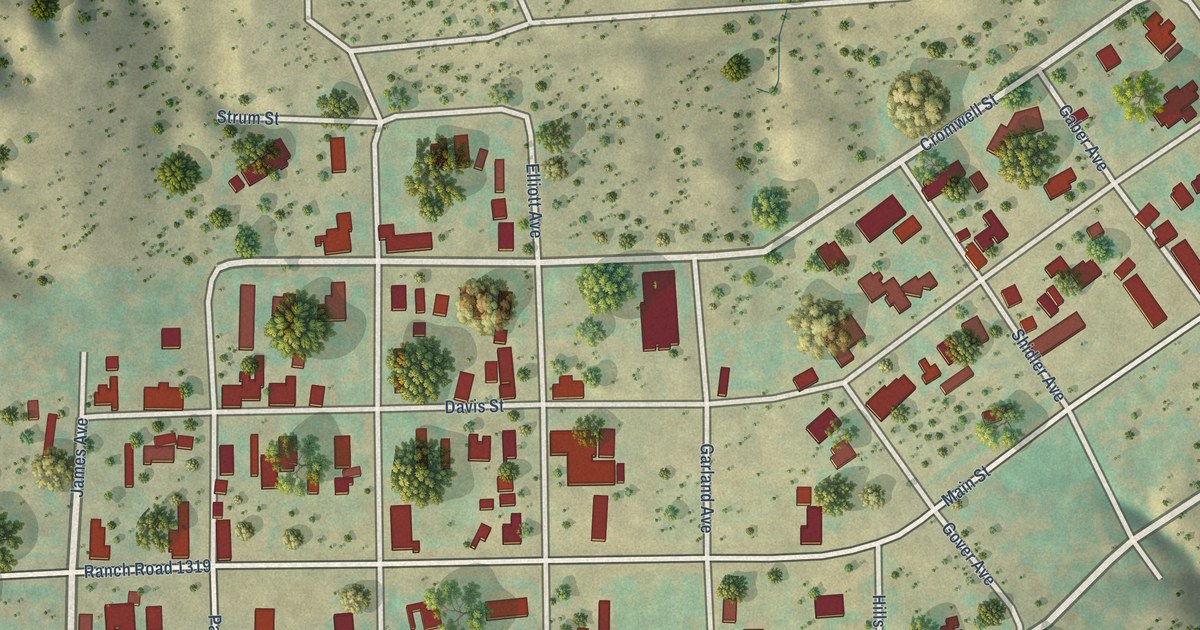 Map of Sanford, Texas in 2026
