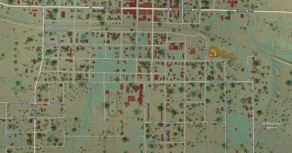 Map of Santa Anna, Texas in 2026