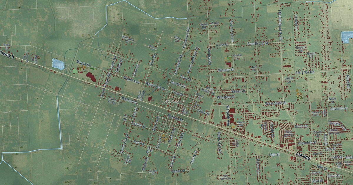Map of Santa Fe, Texas in 2026
