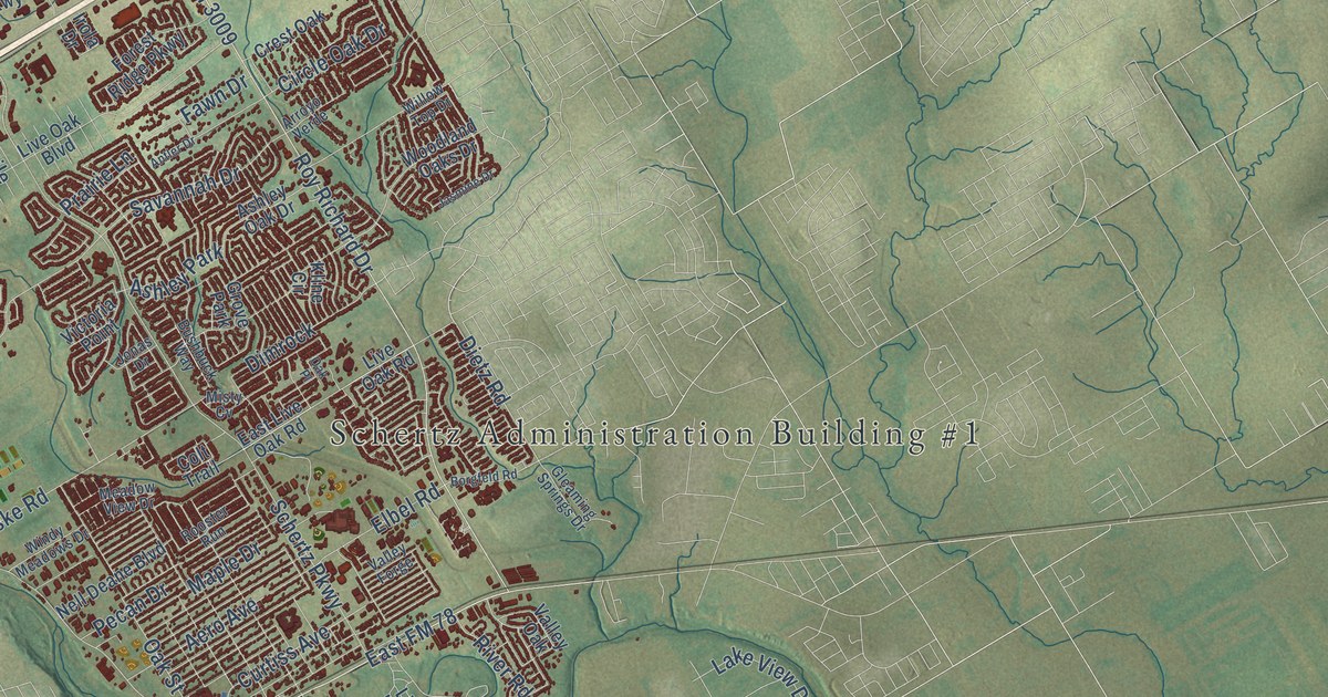 Map of Schertz, Texas in 2026