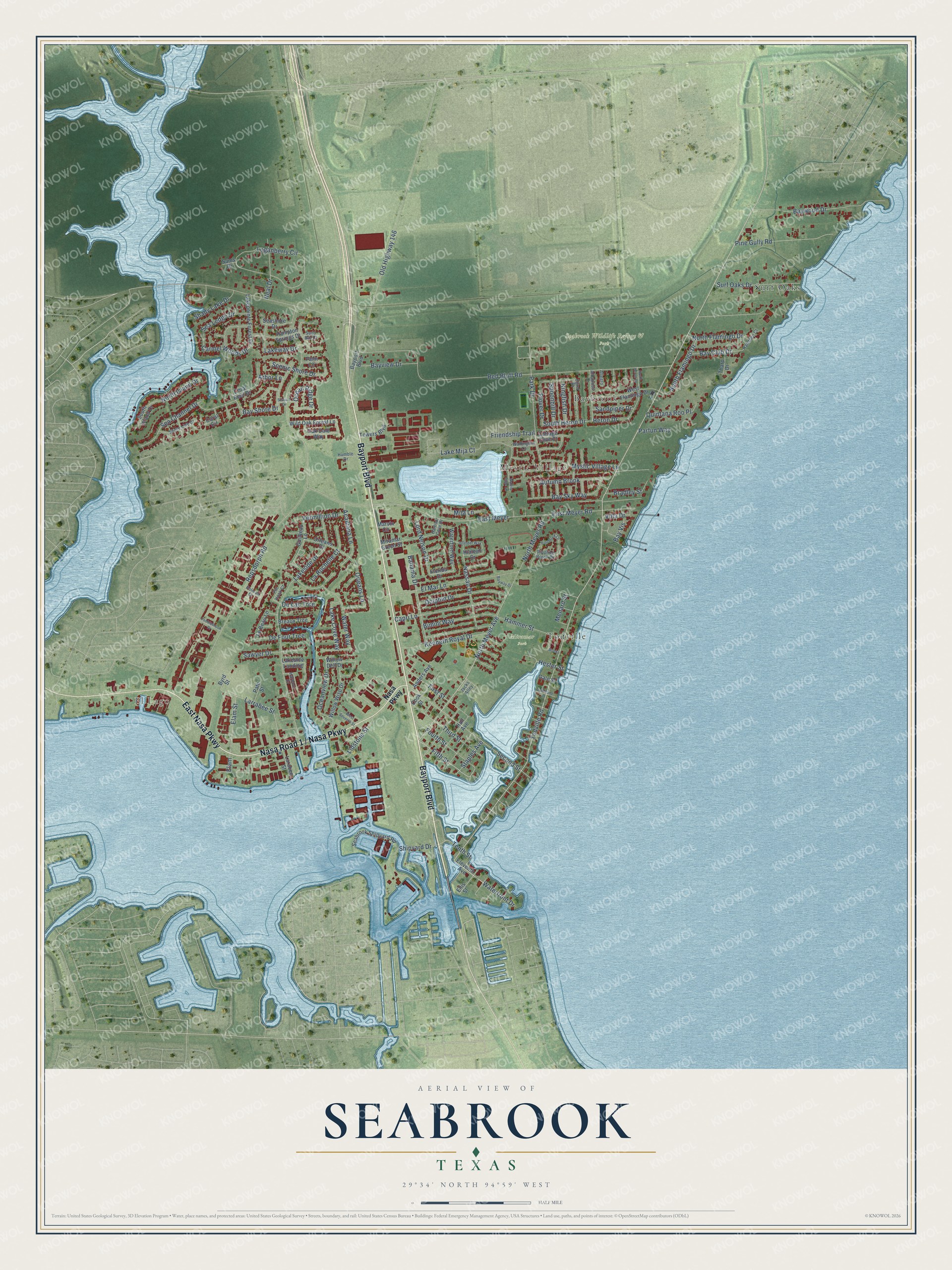 Watermarked full-map preview of Seabrook, Texas
