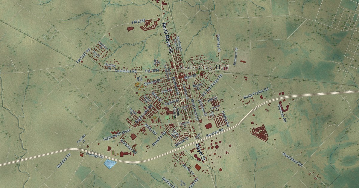 Map of Sealy, Texas in 2026