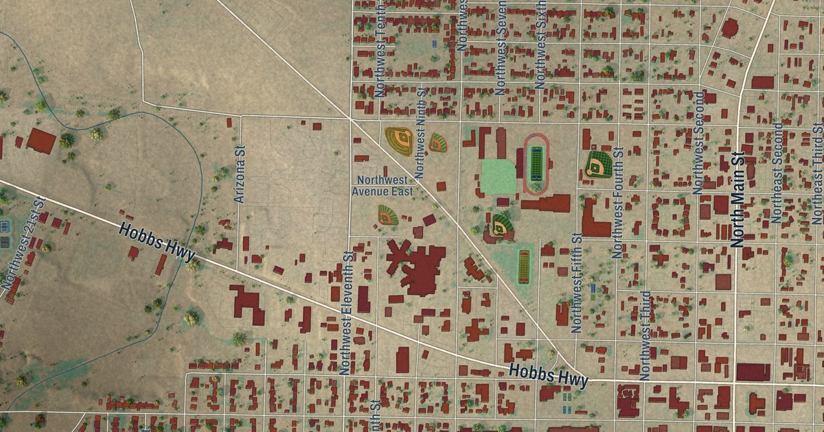 Map of Seminole, Texas in 2026