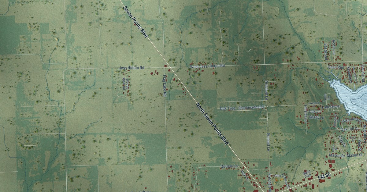 Map of Seven Points, Texas in 2026