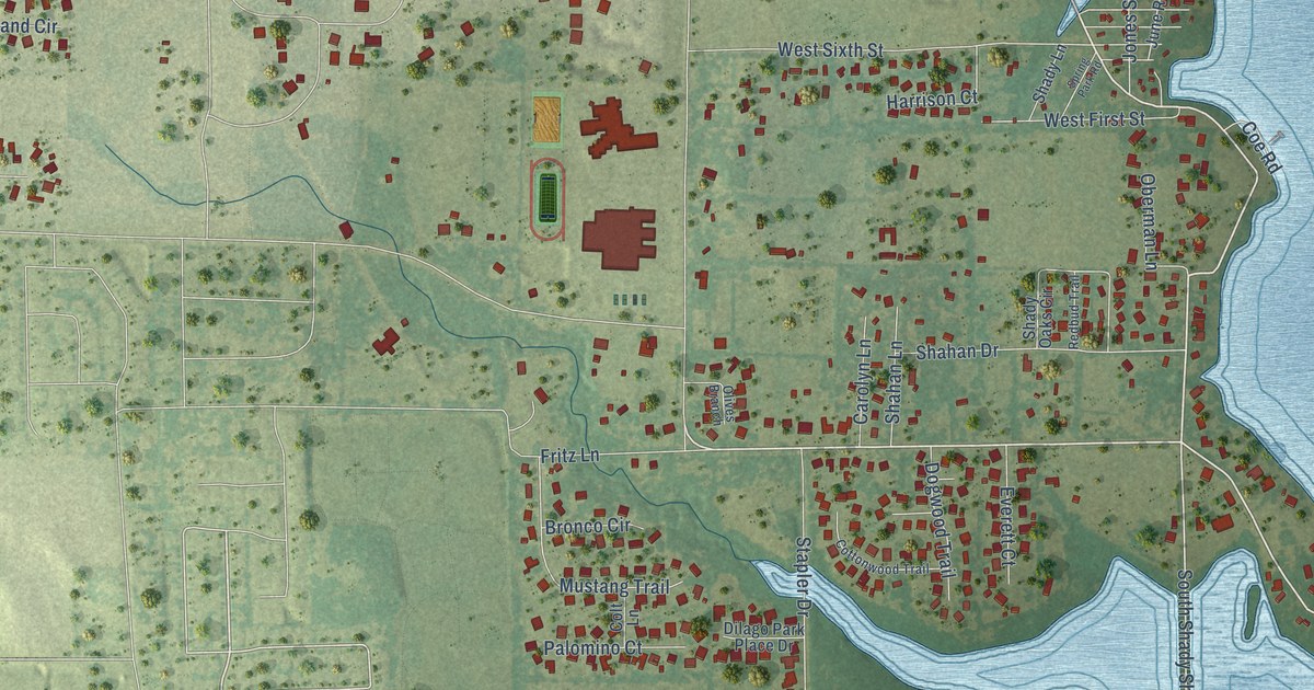 Map of Shady Shores, Texas in 2026
