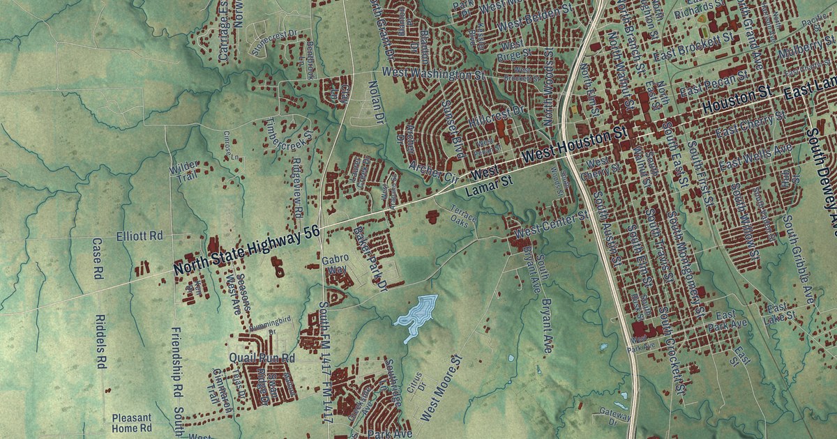 Map of Sherman, Texas in 2026