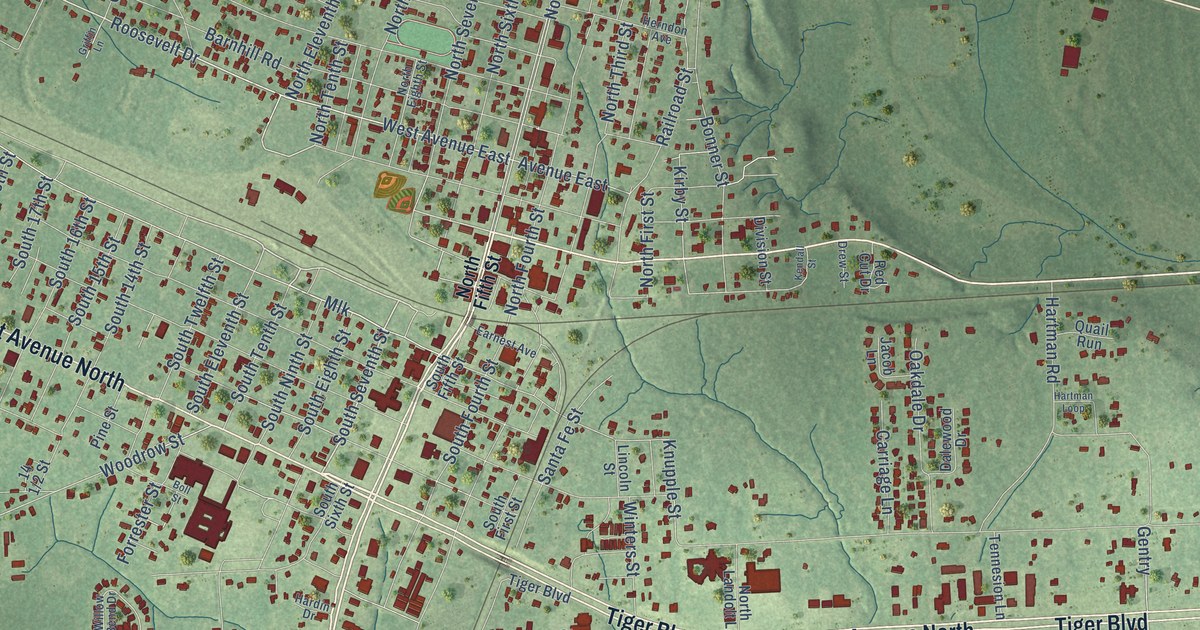 Map of Silsbee, Texas in 2026