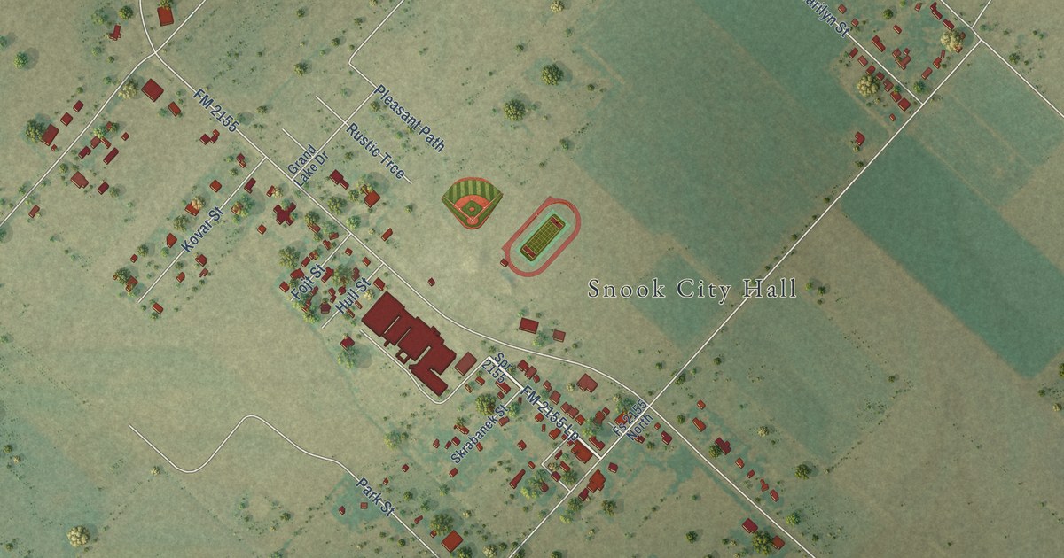 Map of Snook, Texas in 2026