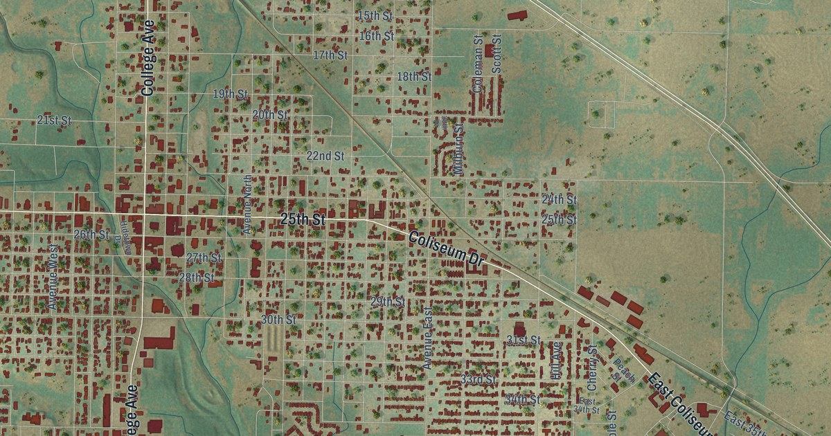 Map of Snyder, Texas in 2026