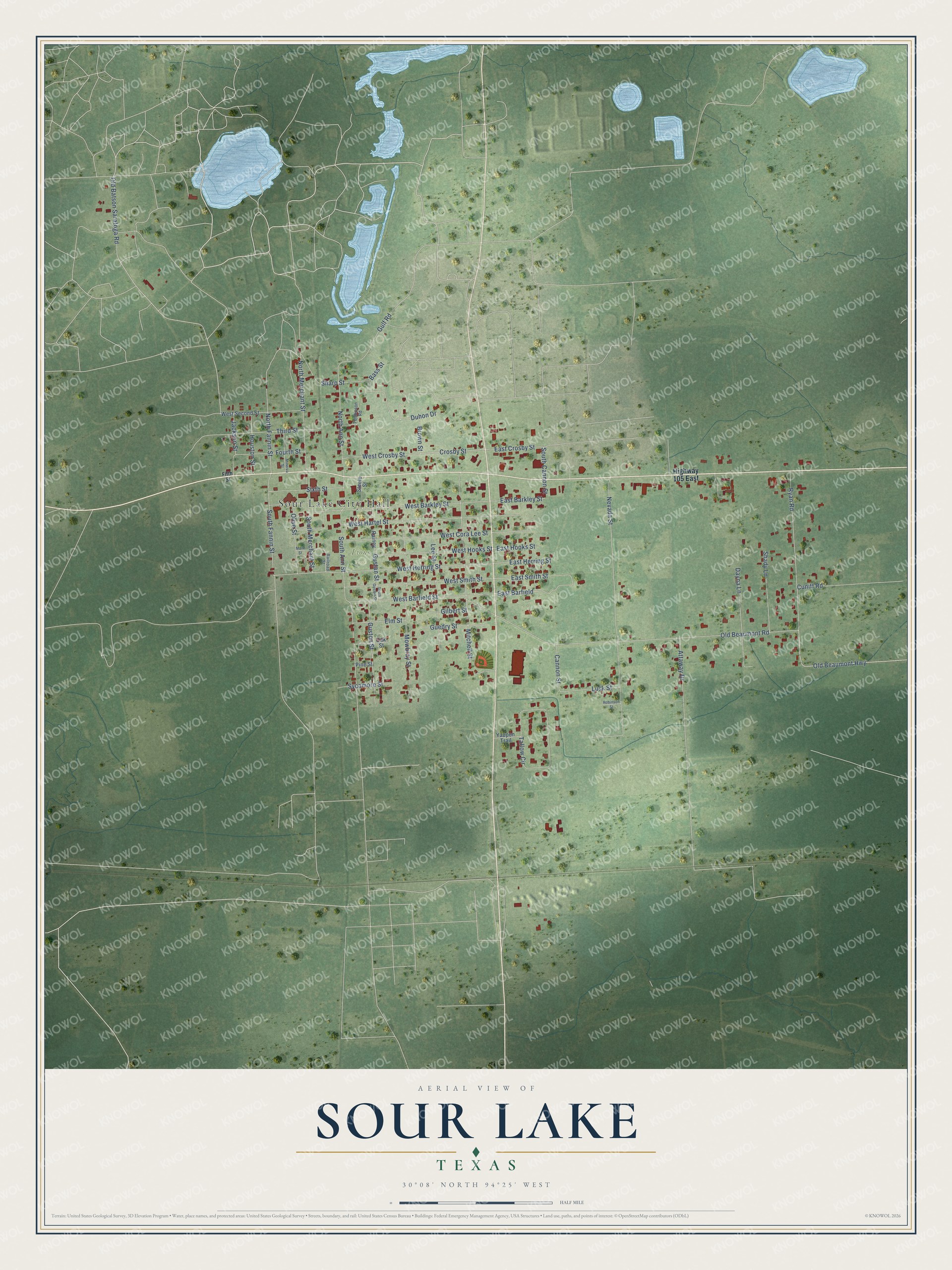 Watermarked full-map preview of Sour Lake, Texas