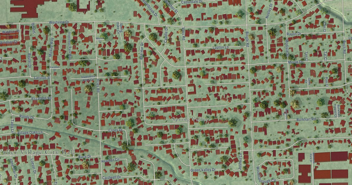 Map of Spring Valley Village, Texas in 2026