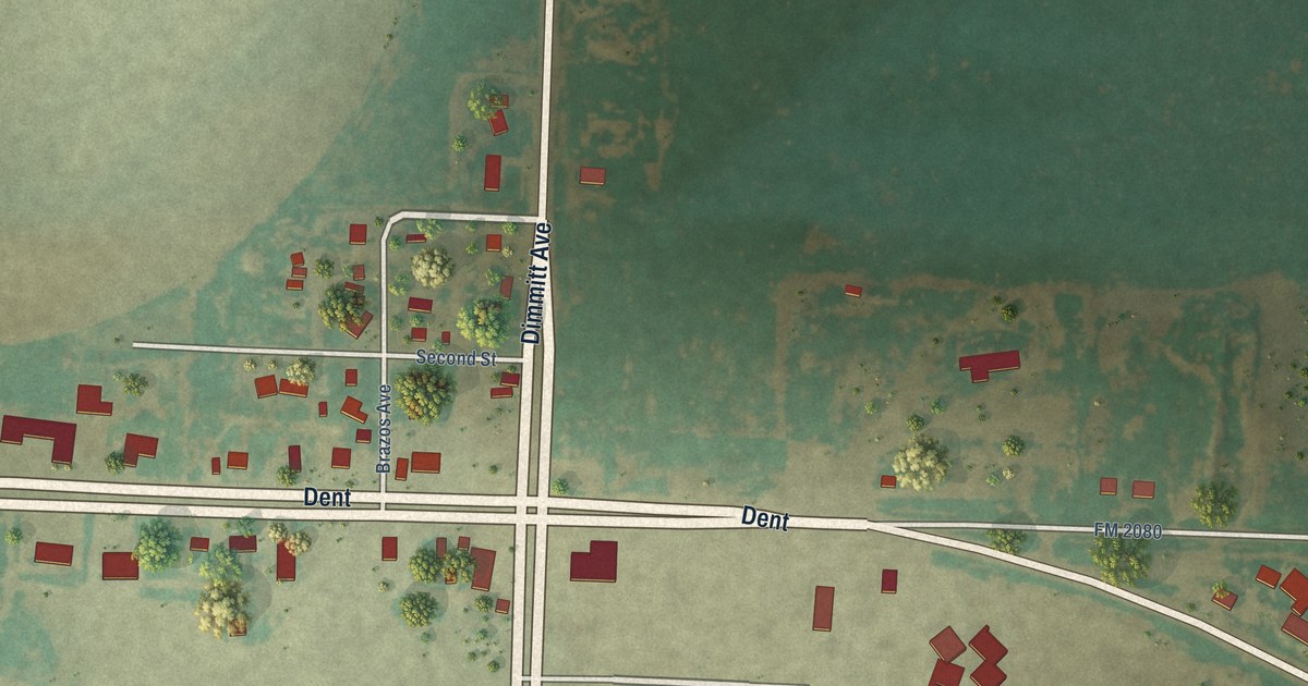 Map of Springlake, Texas in 2026