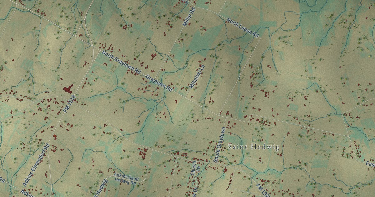 Map of St. Hedwig, Texas in 2026
