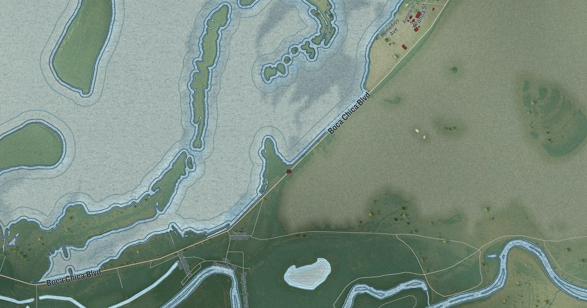 Map of Starbase, Texas in 2026