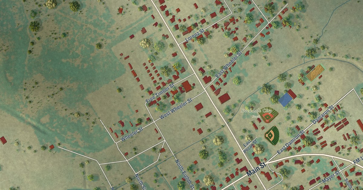 Map of Stockdale, Texas in 2026