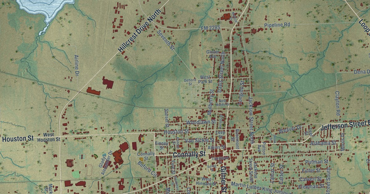 Map of Sulphur Springs, Texas in 2026
