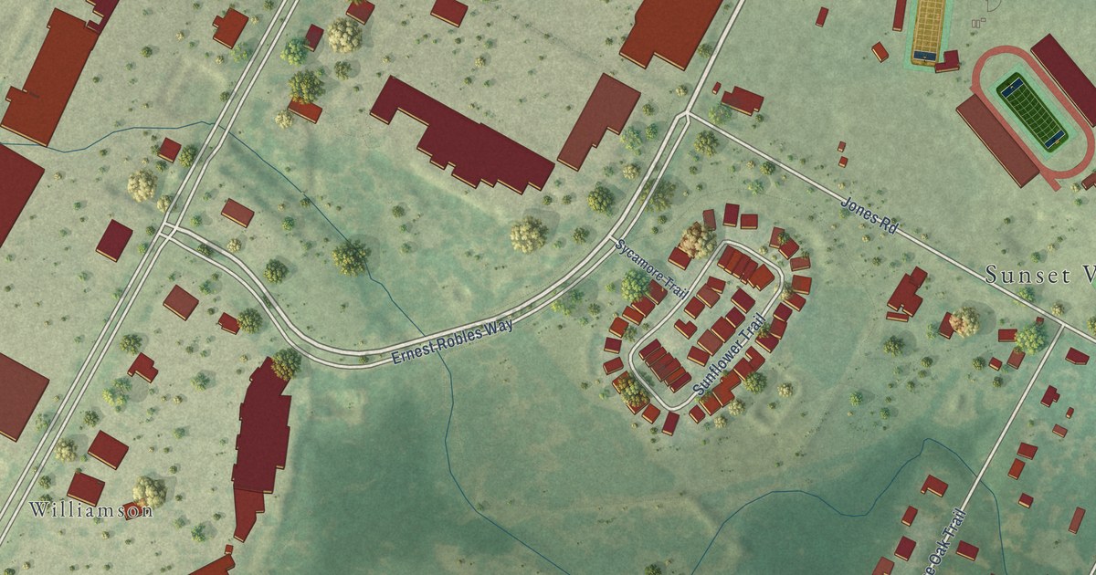 Map of Sunset Valley, Texas in 2026