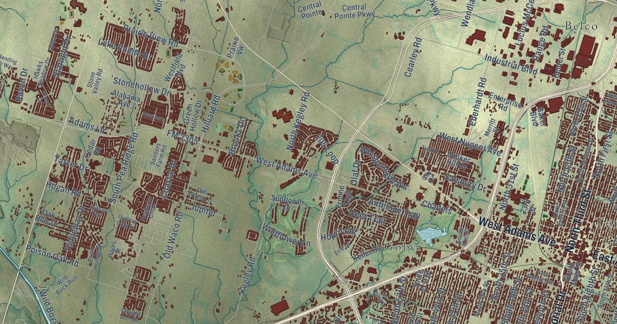 Map of Temple, Texas in 2026