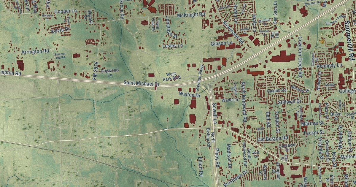 Map of Texarkana, Texas in 2026