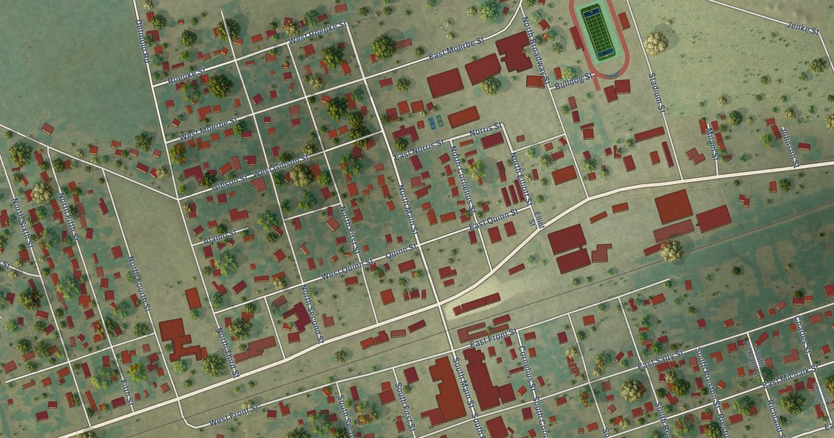 Map of Thorndale, Texas in 2026