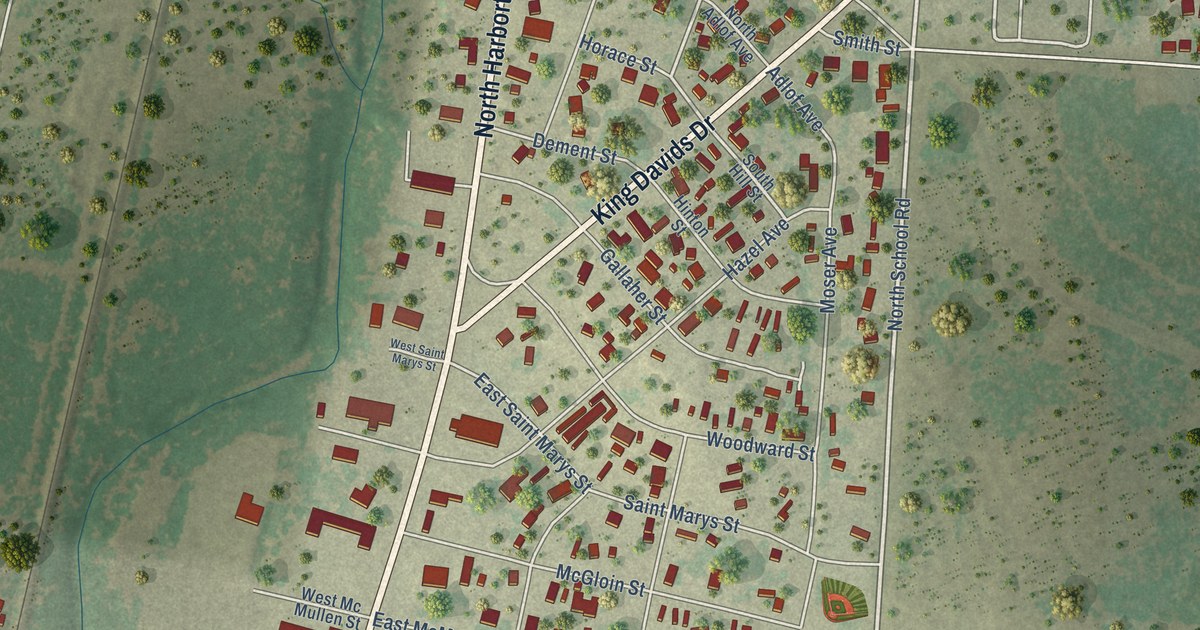 Map of Three Rivers, Texas in 2026