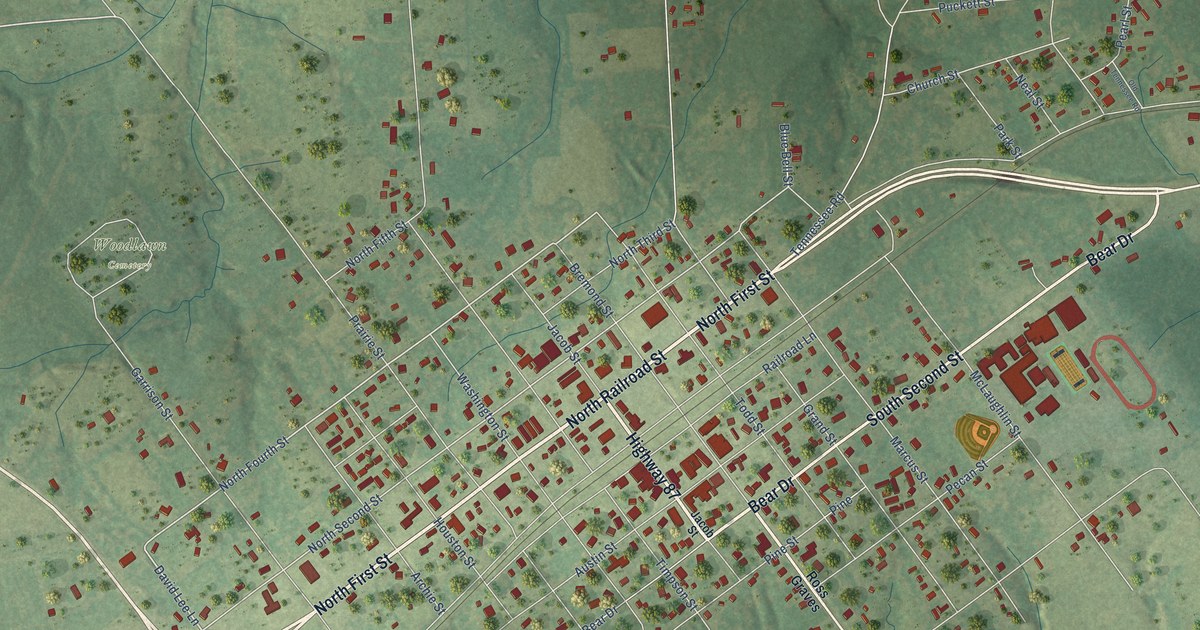 Map of Timpson, Texas in 2026