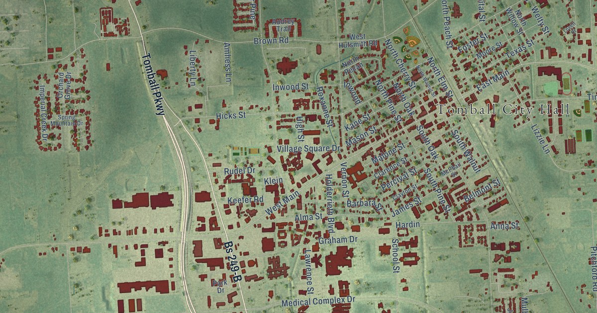 Map of Tomball, Texas in 2026