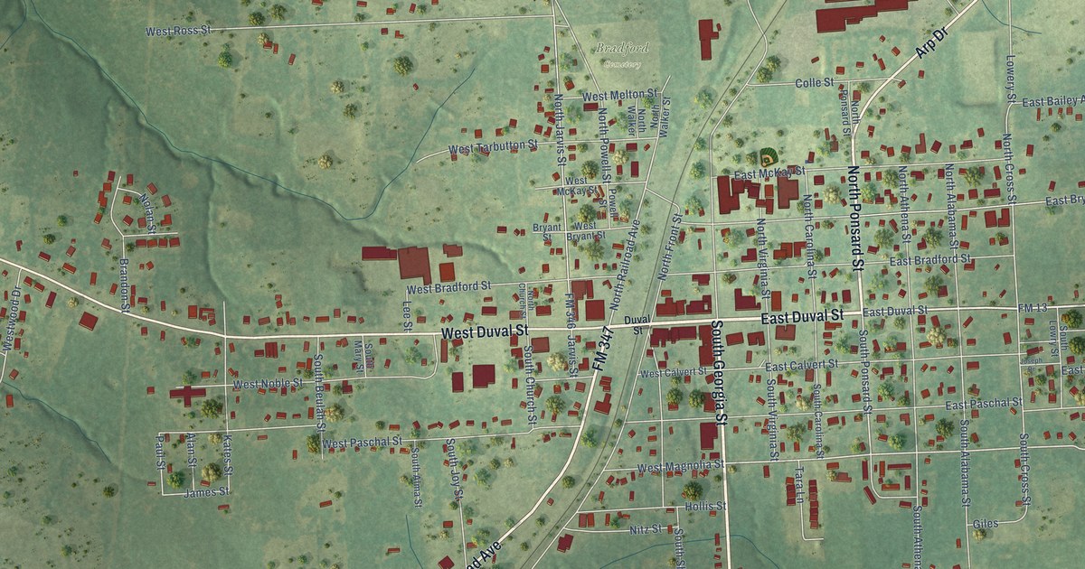 Map of Troup, Texas in 2026