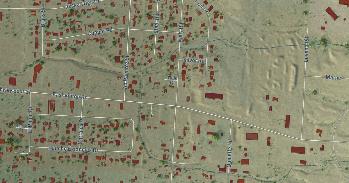 Map of Vinton, Texas in 2026