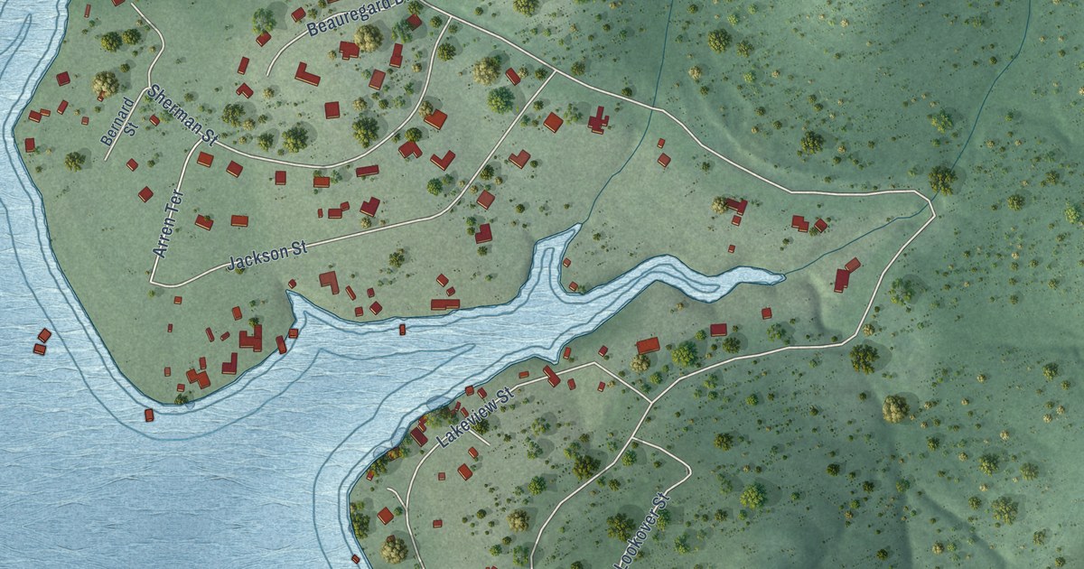 Map of Volente, Texas in 2026