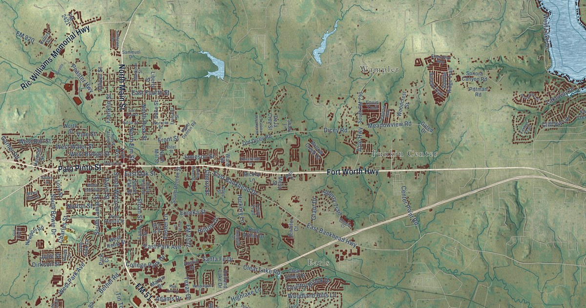 Map of Weatherford, Texas in 2026