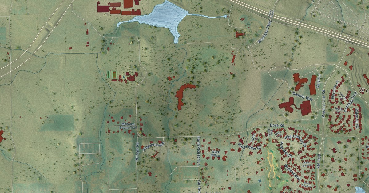 Map of Westlake, Texas in 2026