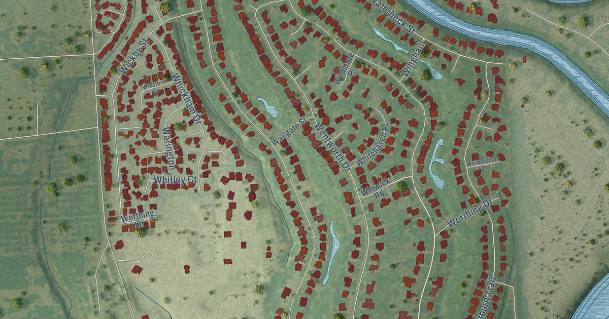 Map of Weston Lakes, Texas in 2026