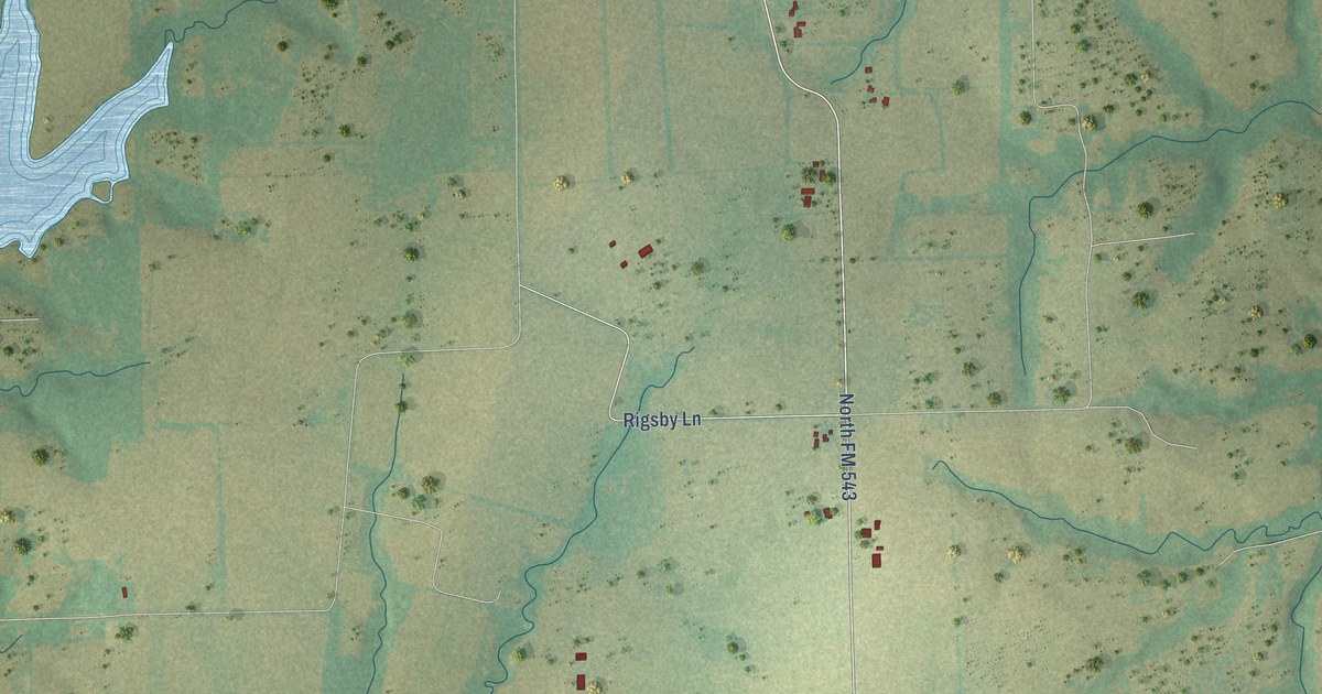 Map of Weston, Texas in 2026