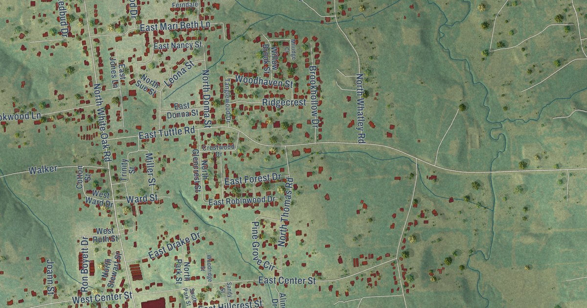 Map of White Oak, Texas in 2026