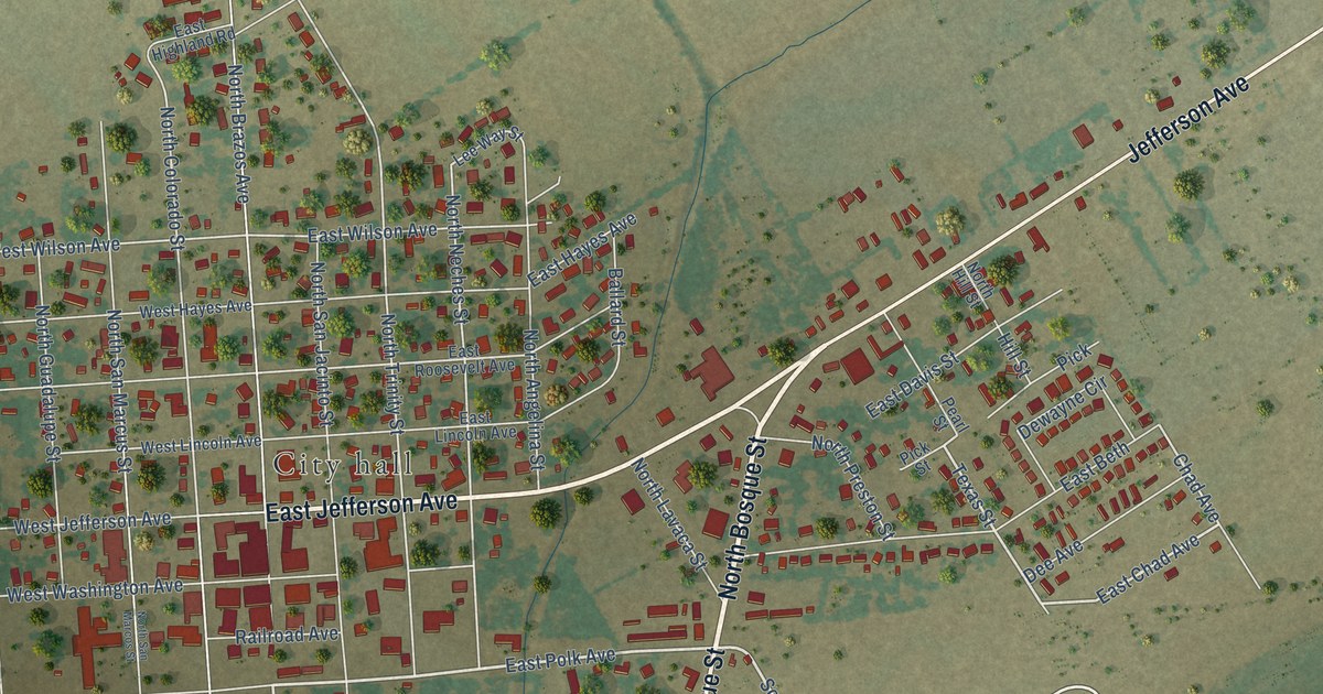 Map of Whitney, Texas in 2026