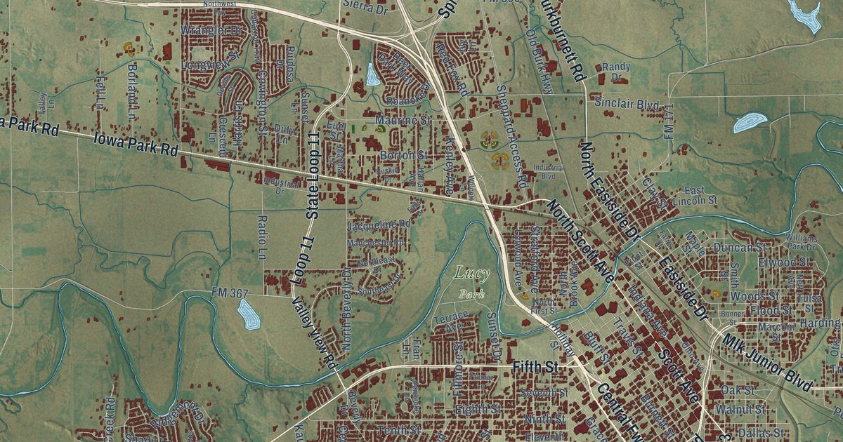 Map of Wichita Falls, Texas in 2026