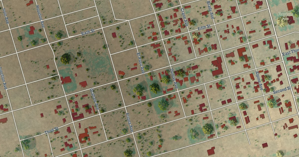Map of Wickett, Texas in 2026