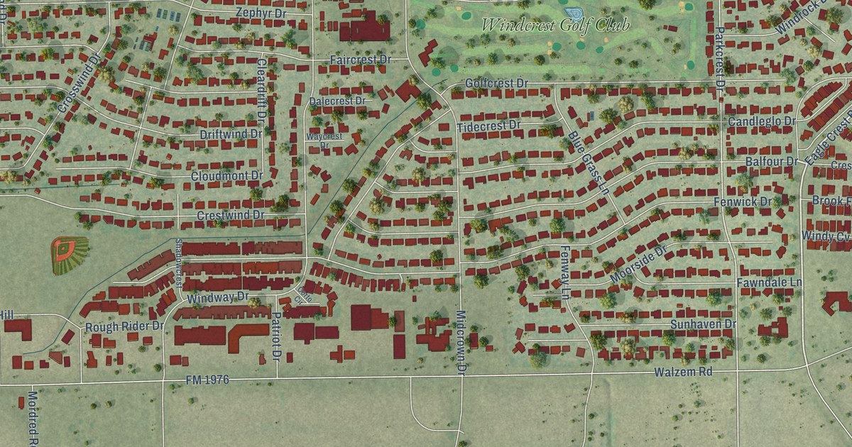 Map of Windcrest, Texas in 2026