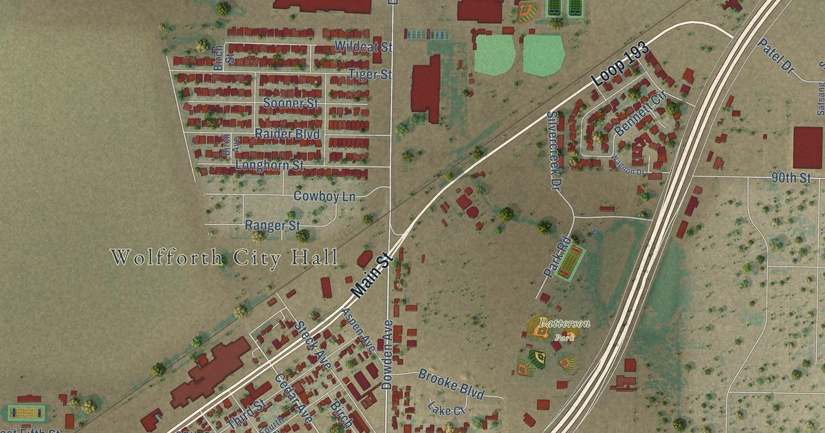 Map of Wolfforth, Texas in 2026