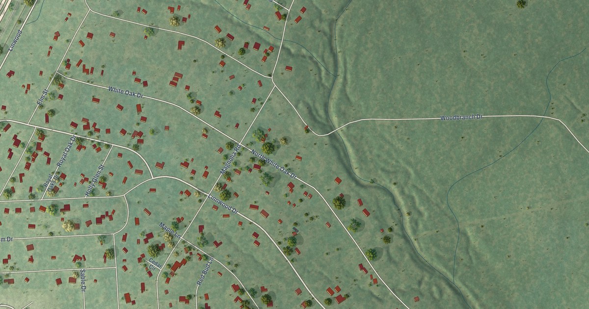 Map of Woodbranch, Texas in 2026