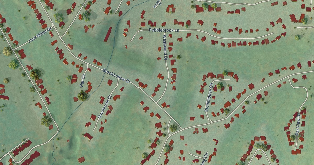 Map of Woodcreek, Texas in 2026