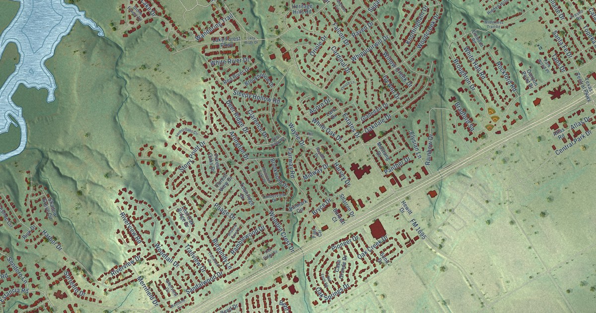 Map of Woodway, Texas in 2026