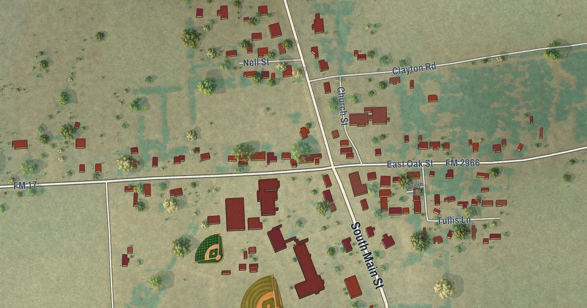 Map of Yantis, Texas in 2026