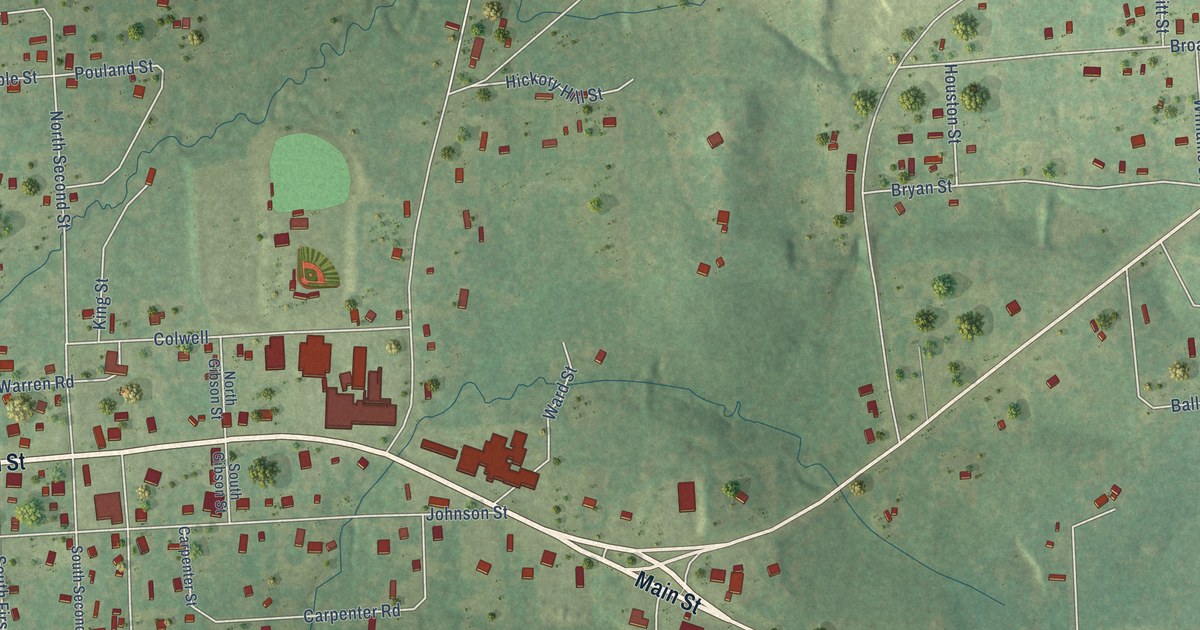 Map of Zavalla, Texas in 2026