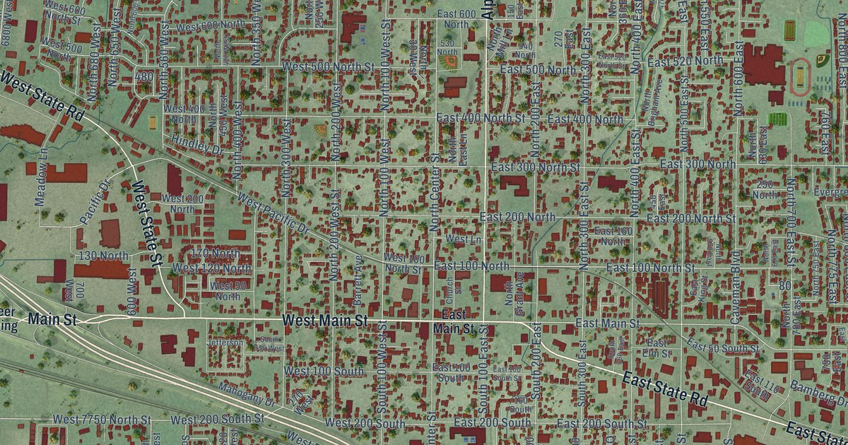 Map of American Fork, Utah in 2026