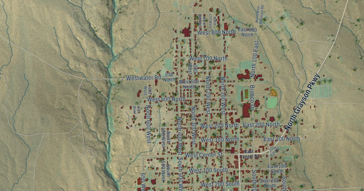 Map of Blanding, Utah in 2026